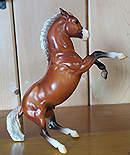 Rearing Chestnut Mustang