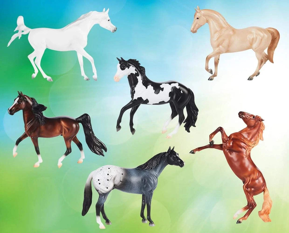 Rearing Chestnut Mustang Model Horse Collectible